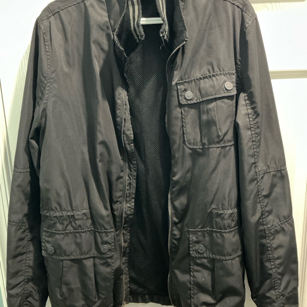 Kenneth Cole Reaction Dark Gray Military Jacket